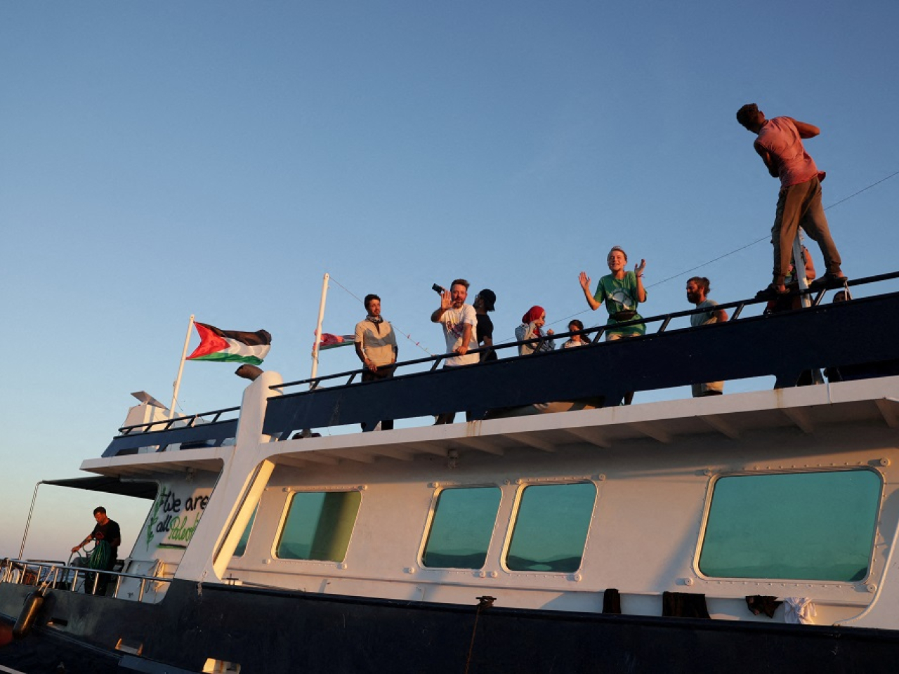 The Israeli foreign ministry posted on X that "Greta (Thunberg) and her friends are safe and healthy." Photo: Reuters