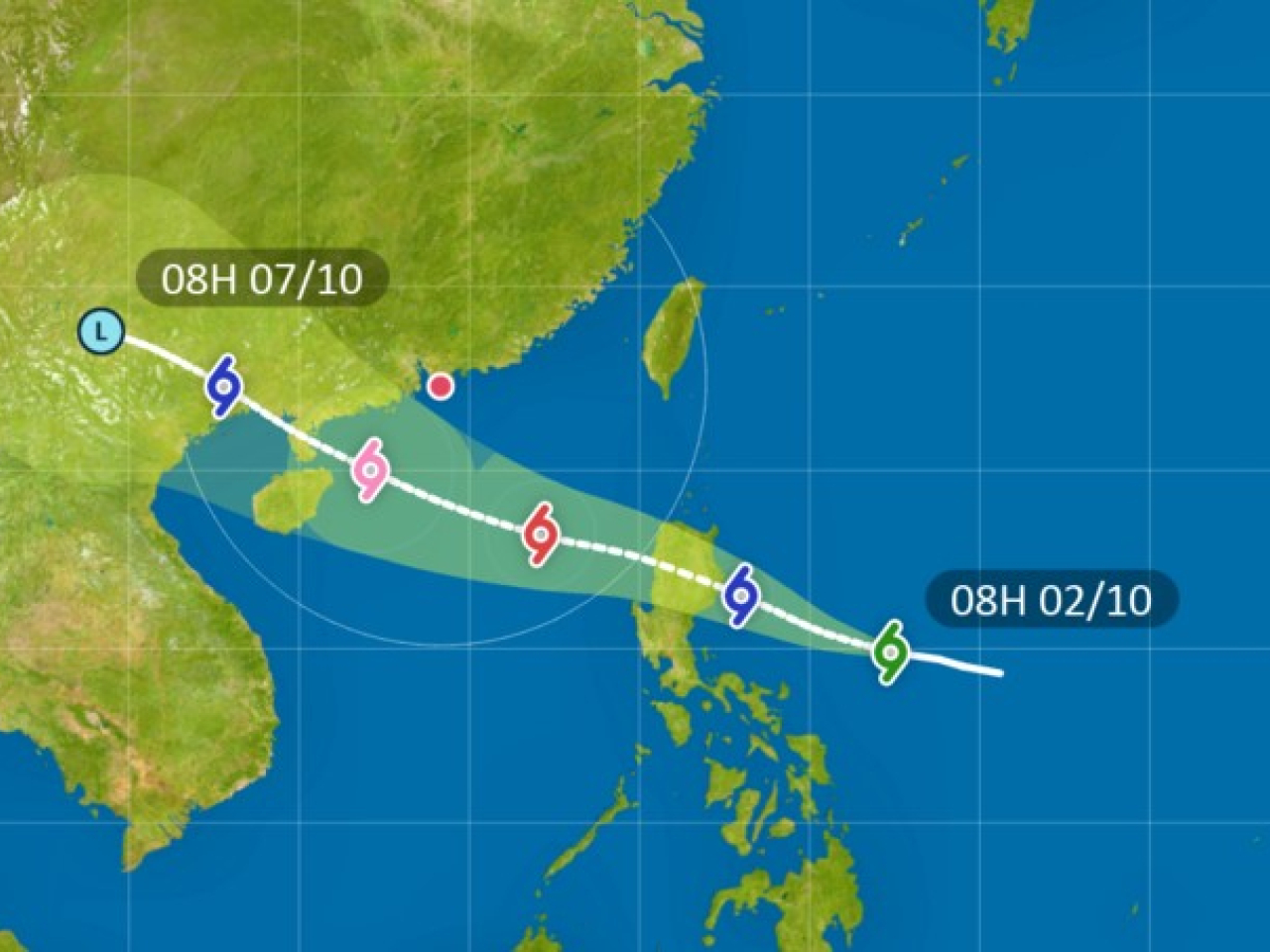 Tropical Cyclone Matmo is expected to become a severe typhoon over the weekend. Image courtesy of Hong Kong Observatory