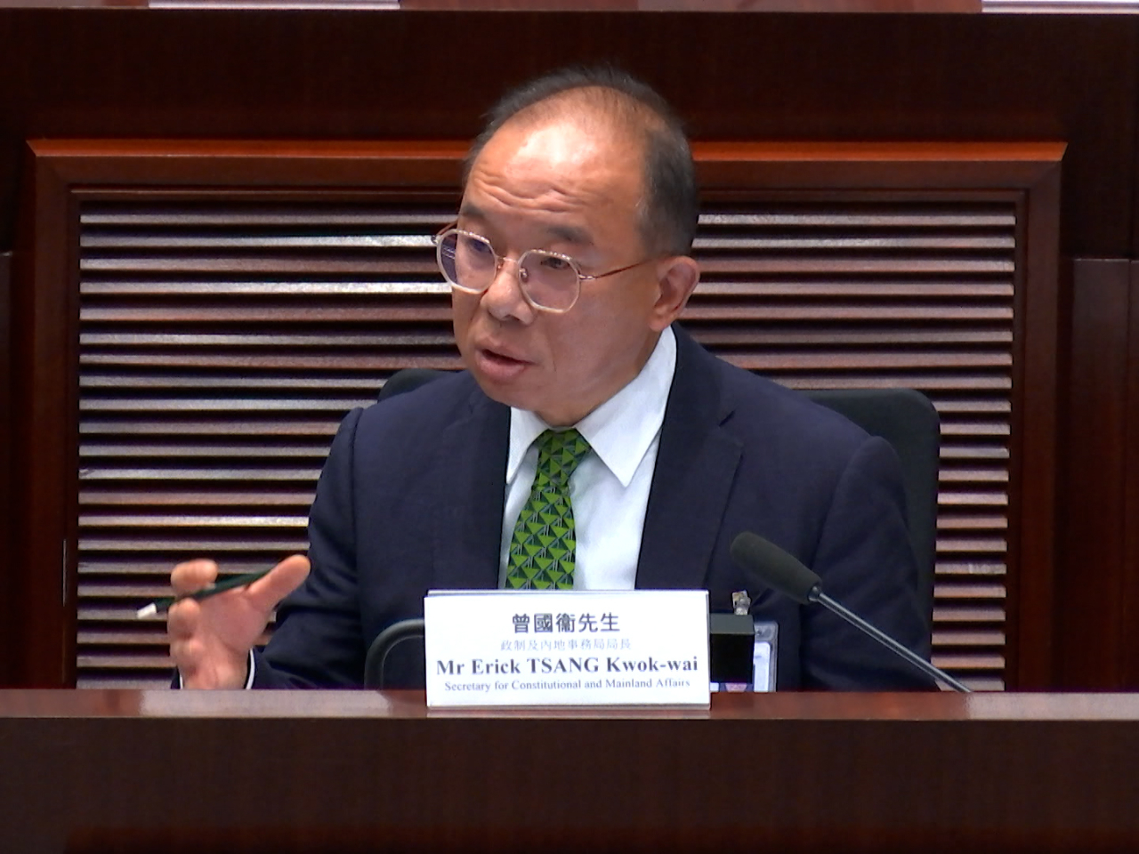 曾國衞說，本年底舉行的立法會選舉，對政府良政善治非常重要。