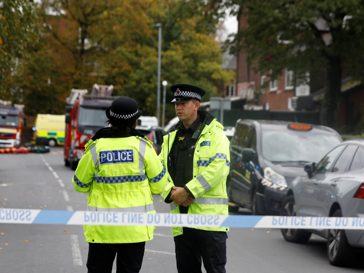 UK police investigate the attack in Manchester. Photo: Reuters