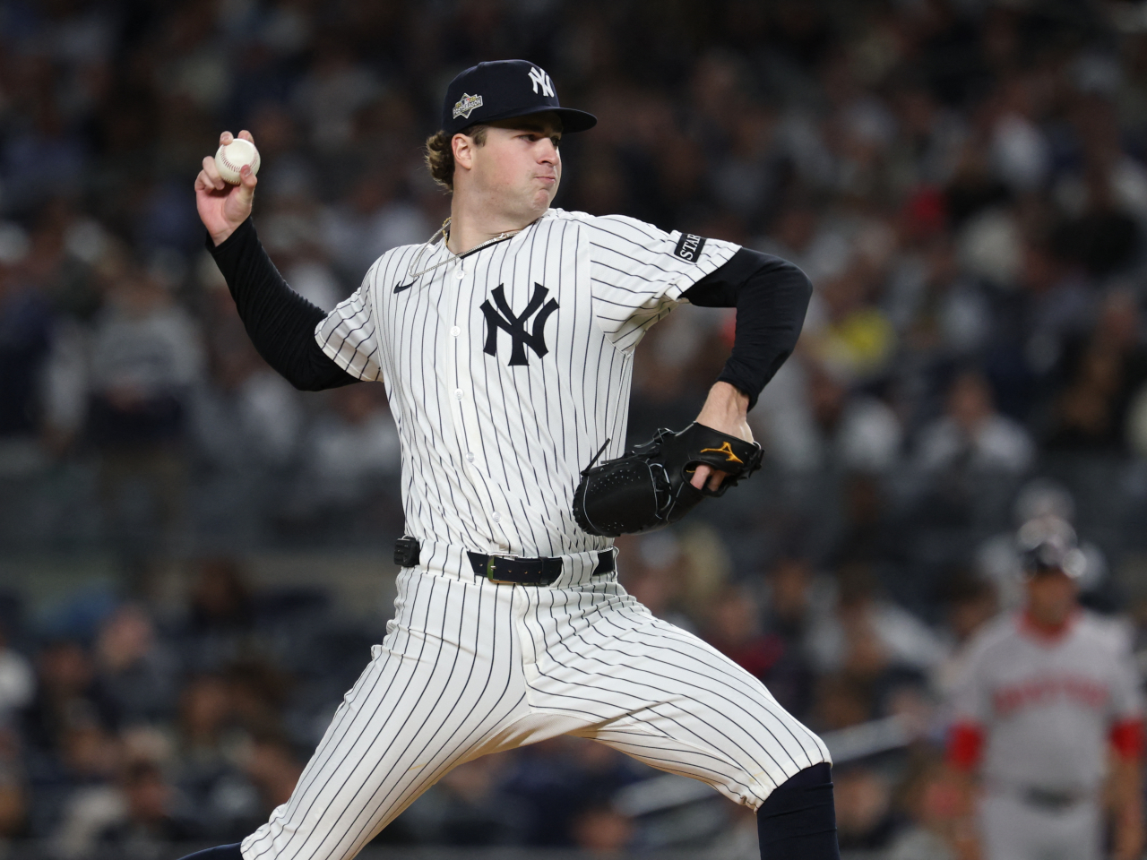 New York's Cam Schlittler dazzled with 12 strikeouts in his postseason debut. Photo: Reuters