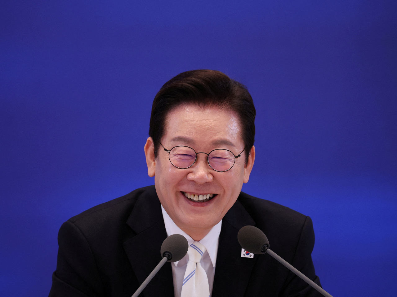 李在明表示，將努力改善兩韓關係，為盡快促成離散家庭會面而努力。（路透社資料圖片）
