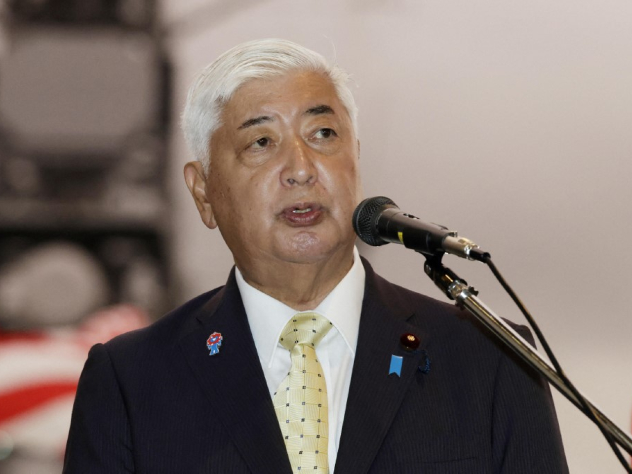 中谷元表示，日方正努力建設精銳的自衛隊。（法新社資料圖片）