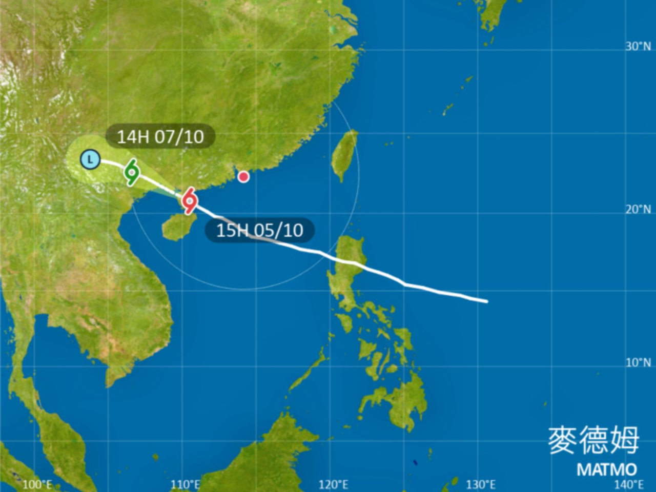 The Observatory says it will cancel all Tropical Cyclone Warning Signals when Matmo no longer poses a threat to Hong Kong. Graphic courtesy of the Hong Kong Observatory