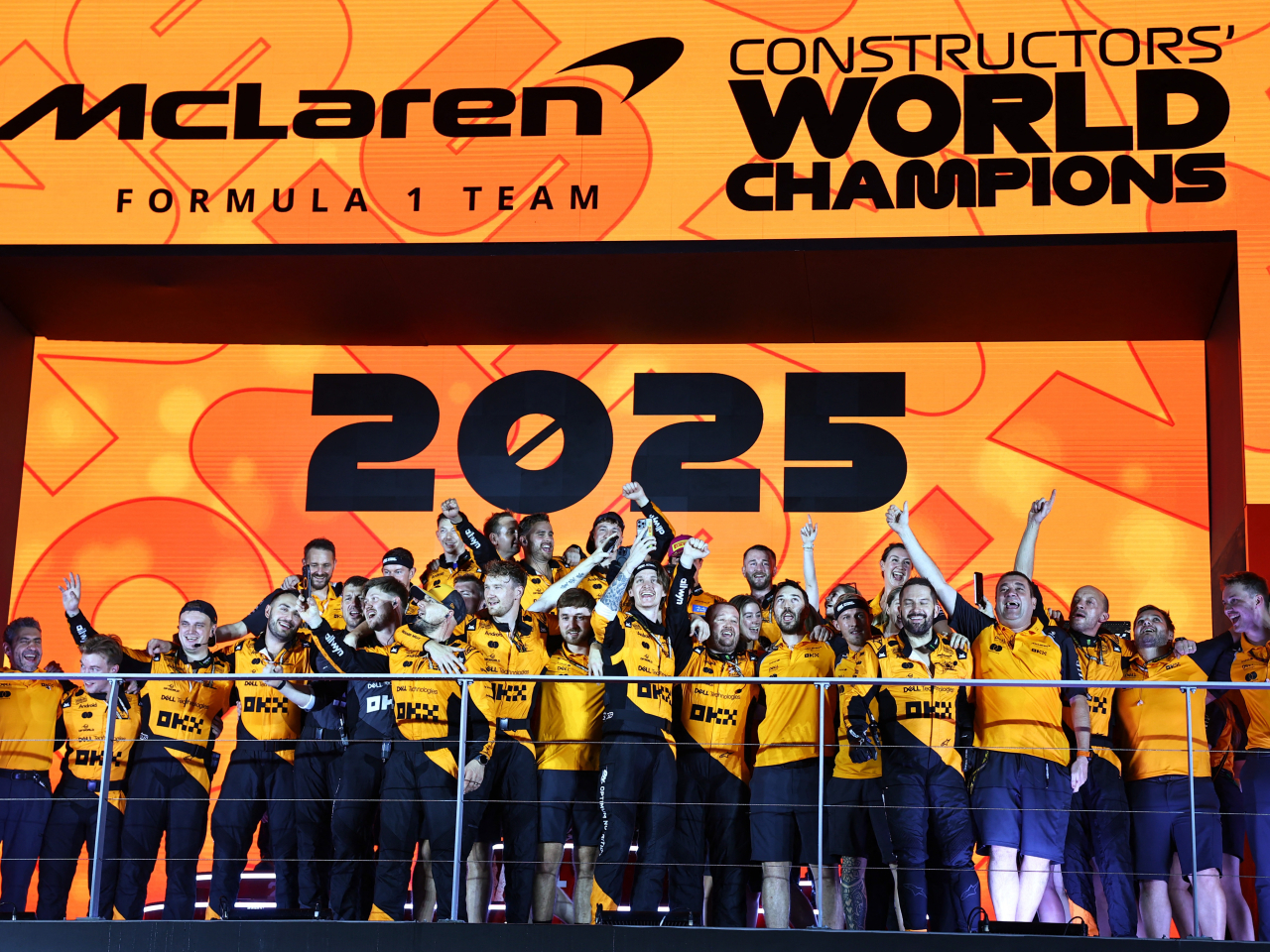The race saw McLaren clinch their second successive constructors' title, and tenth in team history. Photo: Reuters