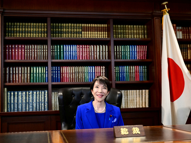 共同社報道,高市早苗著手安排黨內高層和內閣成員。(路透社)