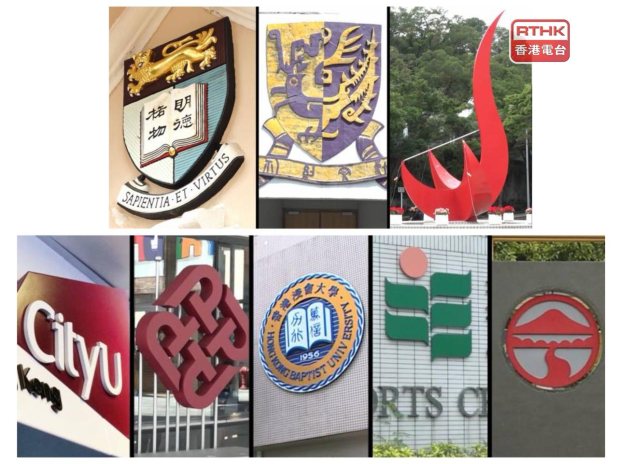 泰晤士高等教育最新大學排名出爐，本港8間資助大學全部上榜，6間院校打入200強。（港台圖片）