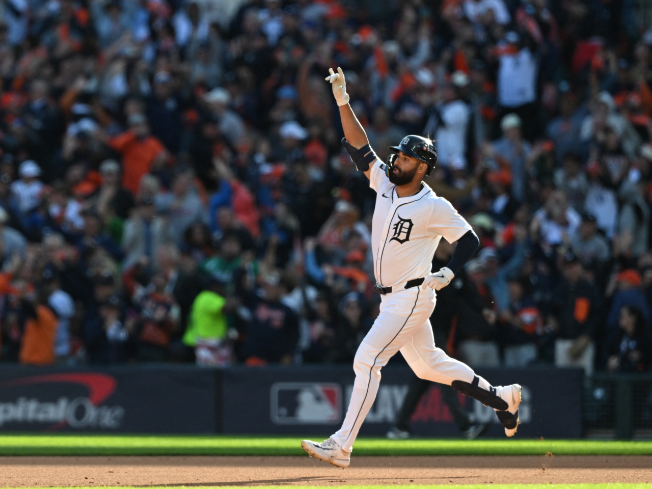 Riley Greene was among three Detroit players to hit home runs in their 9-3 victory over Seattle. Photo: Reuters