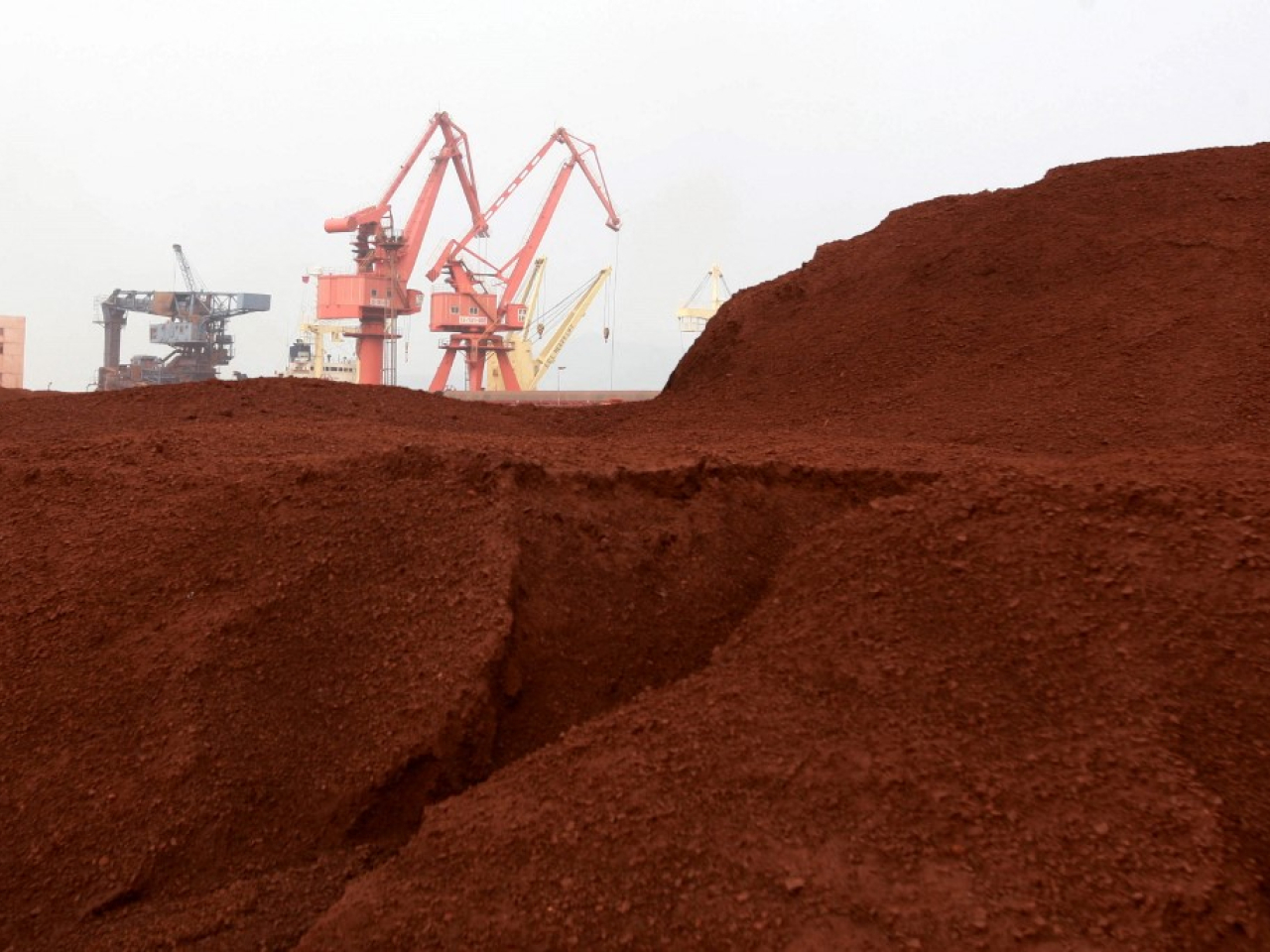 Rare earth to be exported is seen at the Port of Lianyungang in Lianyungang city, Jiangsu province. File photo: AFP