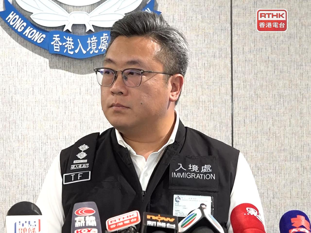 Li Kwing-chiu says those arrested worked in the food delivery, cleaning, dishwashing, kitchen and logistics sectors. Photo: RTHK
