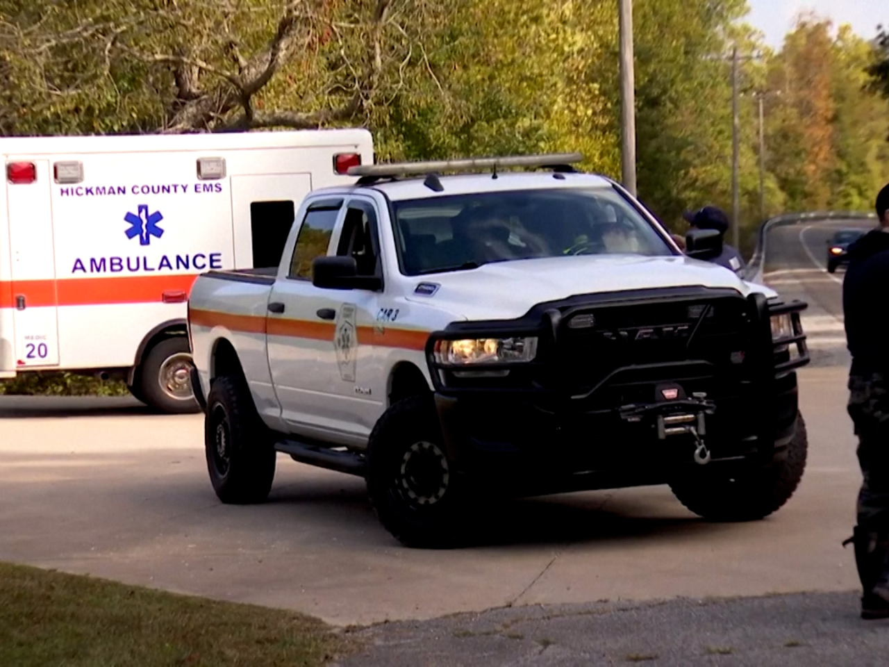 Secondary blasts at the plant forced rescuers to keep their distance. Photo: ABC affiliate WKRN via Reuters