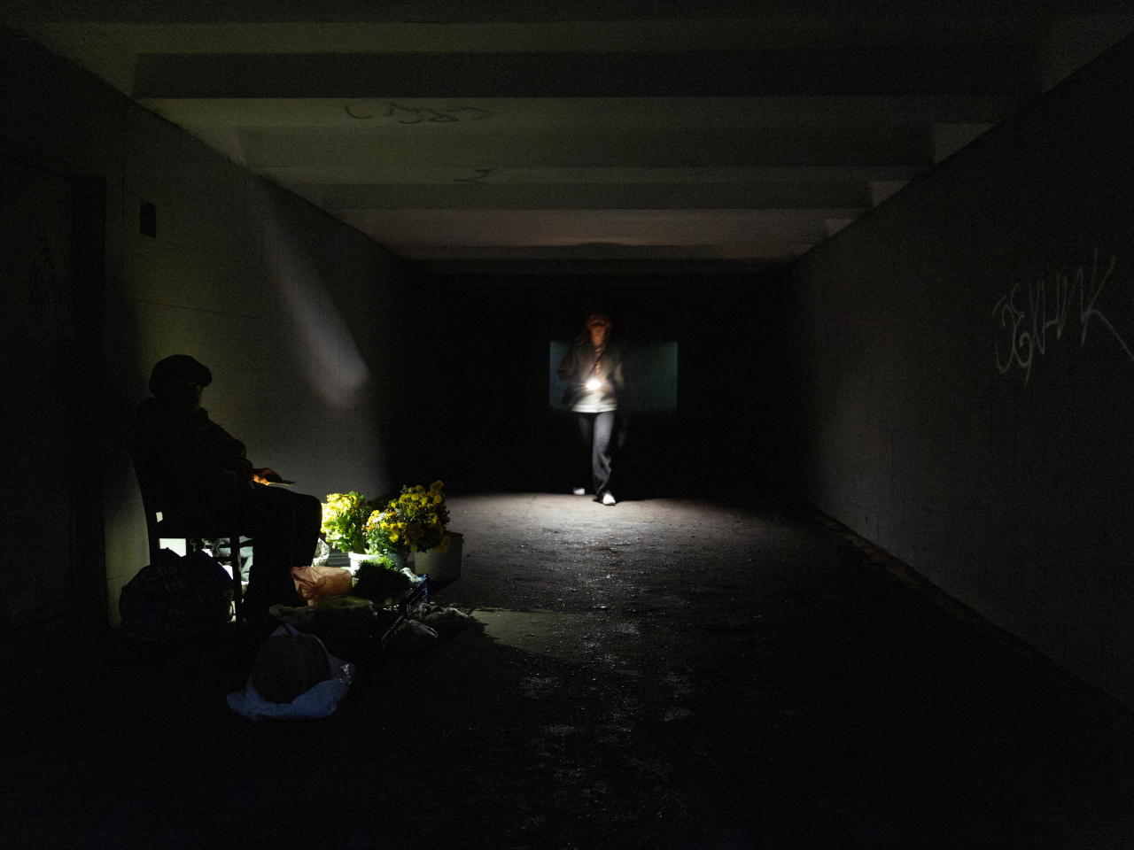 Ukraine's capital experienced power cuts following the Russian strikes. Photo: Reuters