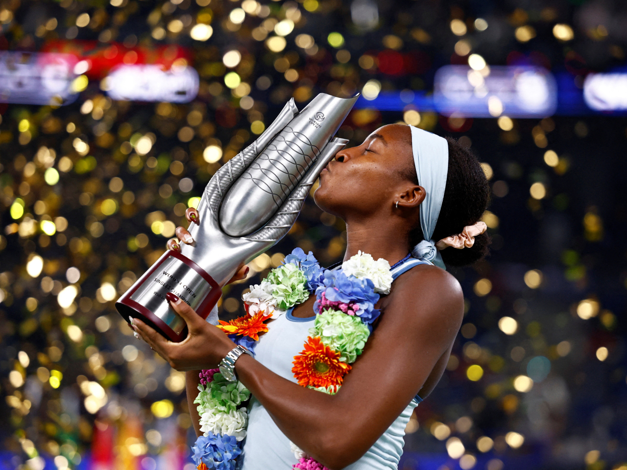 Gauff's victory in Wuhan marked her second title of the year and her first since the French Open in June. Photo: Reuters