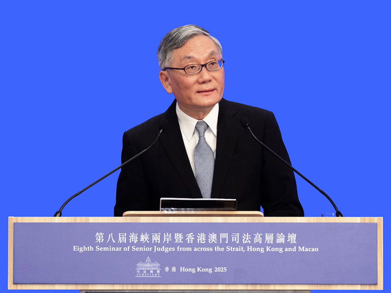張舉能表示，香港司法面對快速變化的世界，遇上不少挑戰及機遇。（政府新聞處）