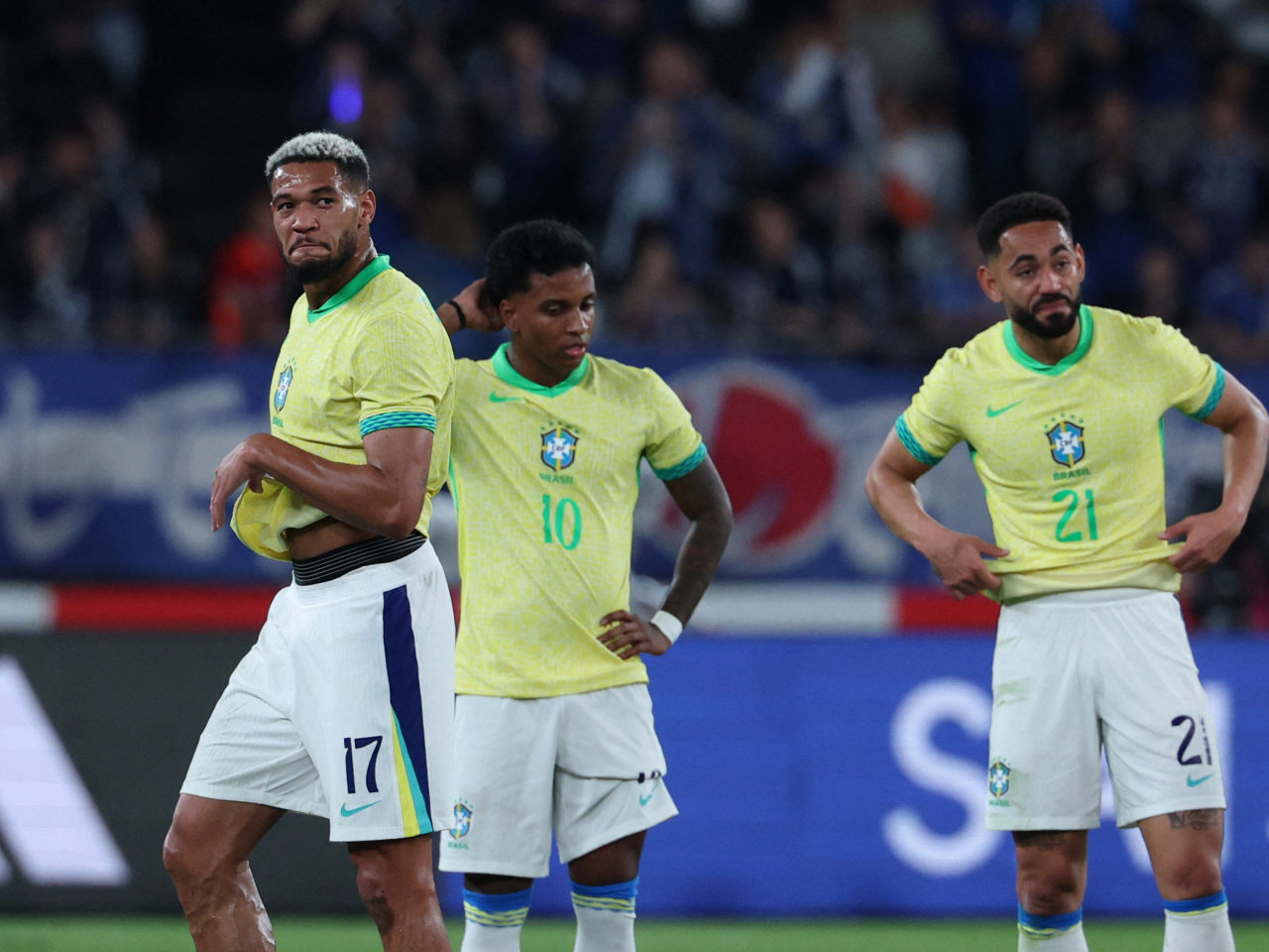 Brazil conceded a 2-0 advantage in the second half against Japan. Photo: Reuters