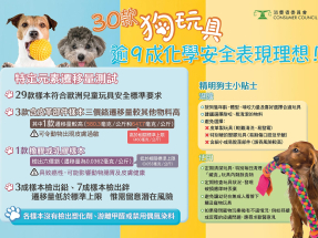消委會指1款狗玩具皮革部件「三價鉻」遷移量超標可致皮膚過敏