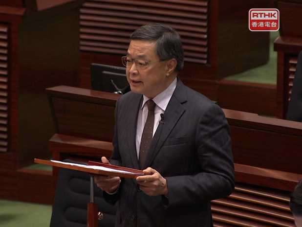 龍漢標宣布，決定全力專注地產建設商會的會務，不再競逐連任。（港台圖片）