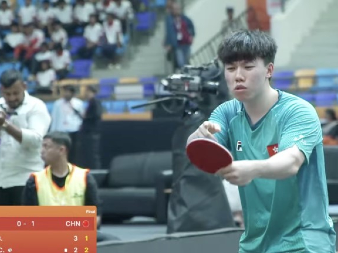 陳顥樺場上表現令人留下深刻印象。（中國香港乒乓總會）