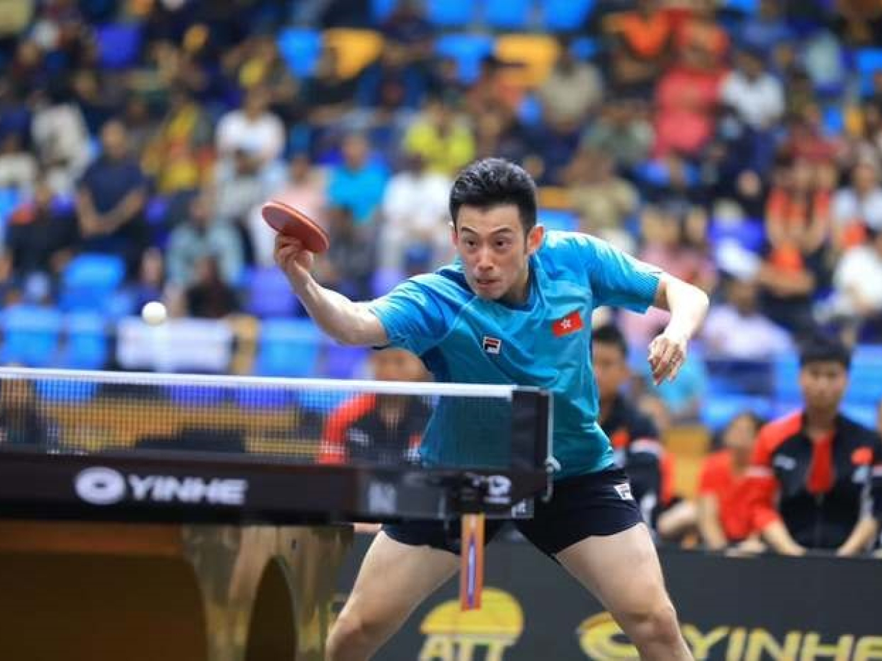 Veteran Wong Chun-ting led Hong Kong, China to a historic silver medal at the Asian Table Tennis Team Championship. Photo courtesy of the Hong Kong, China Table Tennis Association
