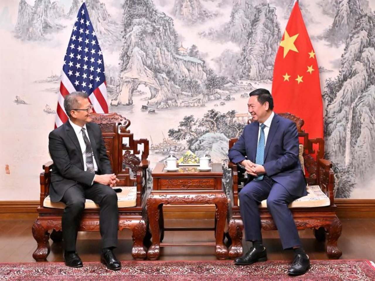 Paul Chan met Chen Li, China's consul-general in New York. Photo courtesy of Information Services Department