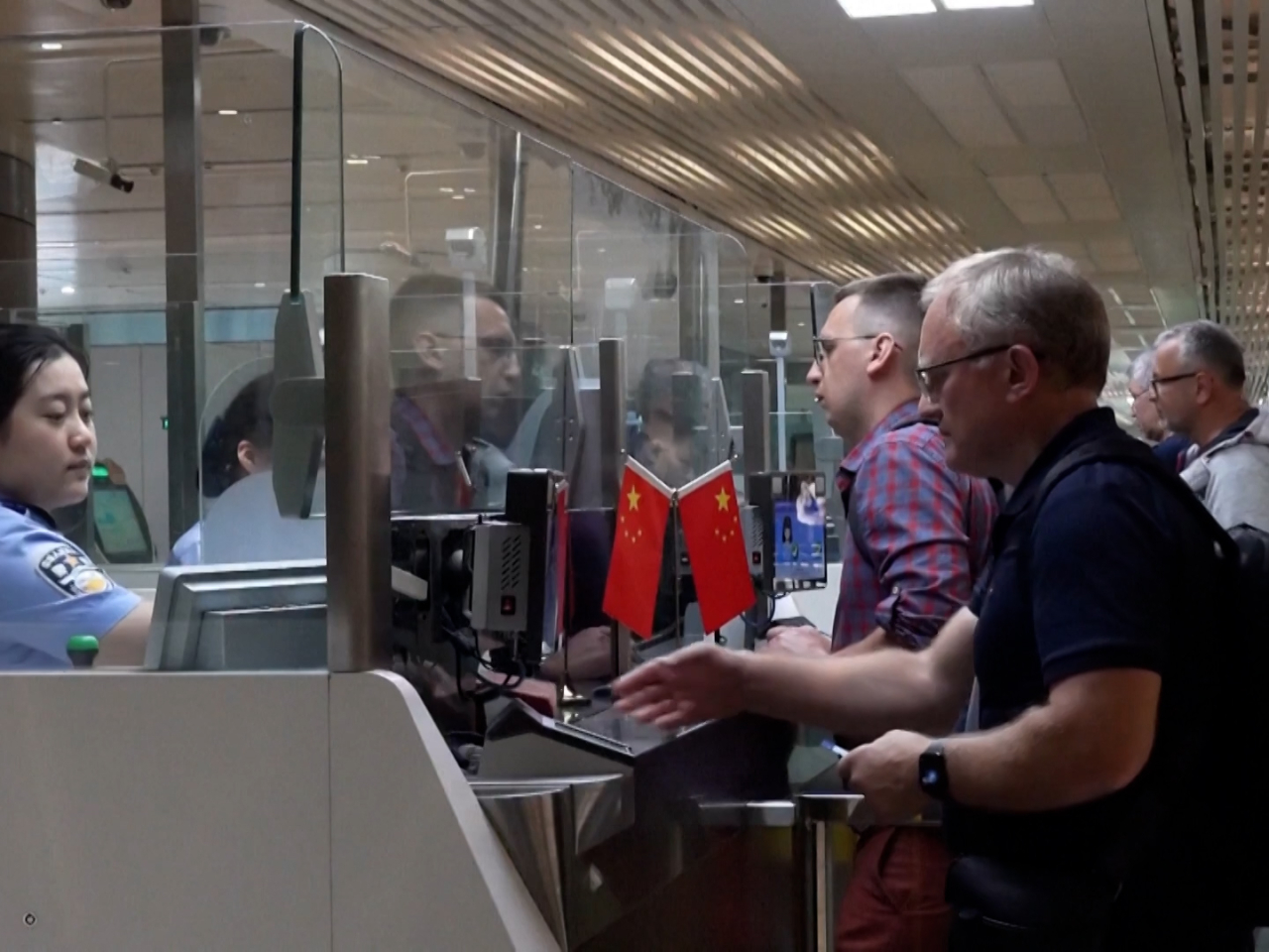 The number of foreign visa-free entries jumps by nearly 50 percent in the third quarter from a year ago. Photo: CCTV