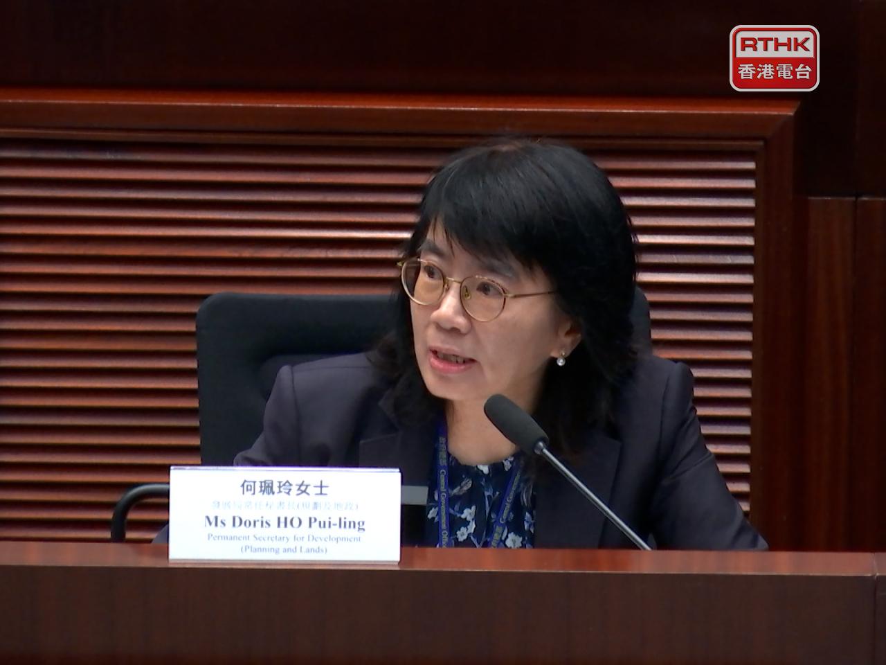 何珮玲指當發展牛潭尾時會保持彈性，令未來大學城發展更容易，足以令教學、科研以至少量生產，以結合產學研。（港台圖片）