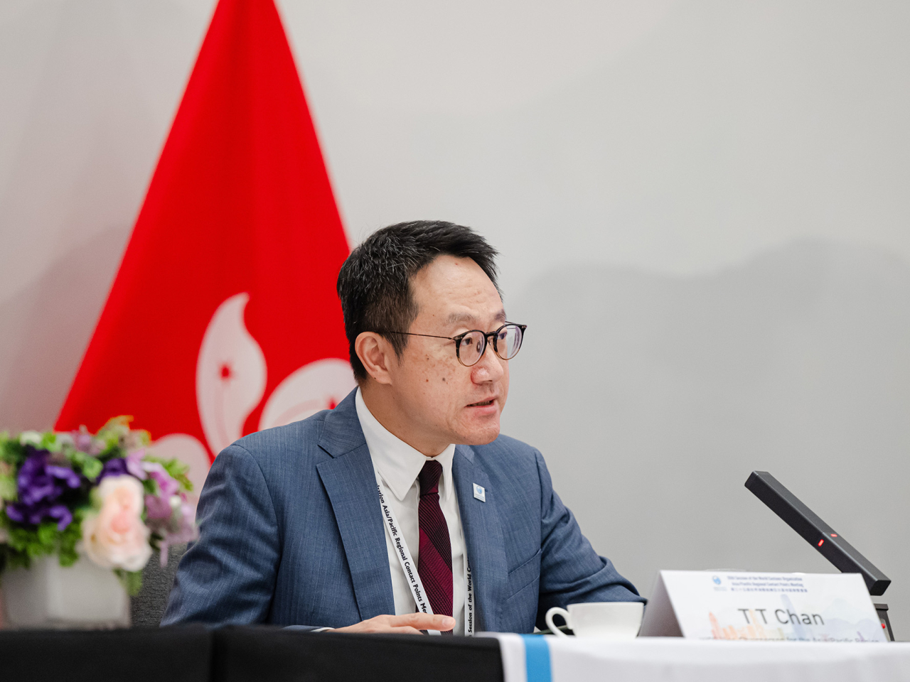 陳子達在總結發言時指，一連4天的會議取得豐碩的成果。（政府新聞處）