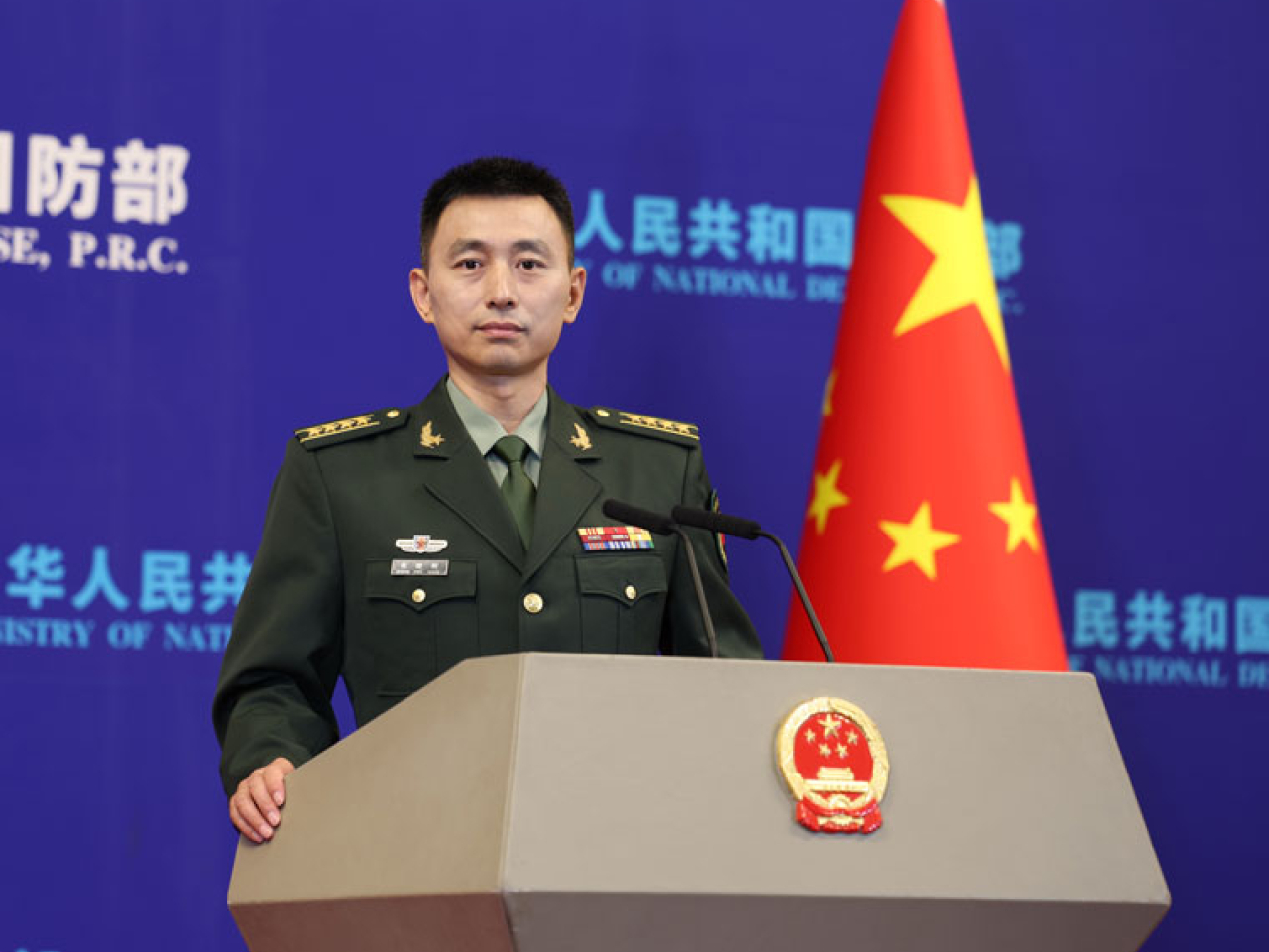 張曉剛表示，台灣問題是中美關係第一條不可逾越的紅線。（國防部網頁圖片）