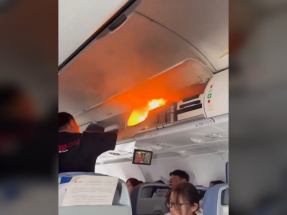 Air China flight diverted over battery fire