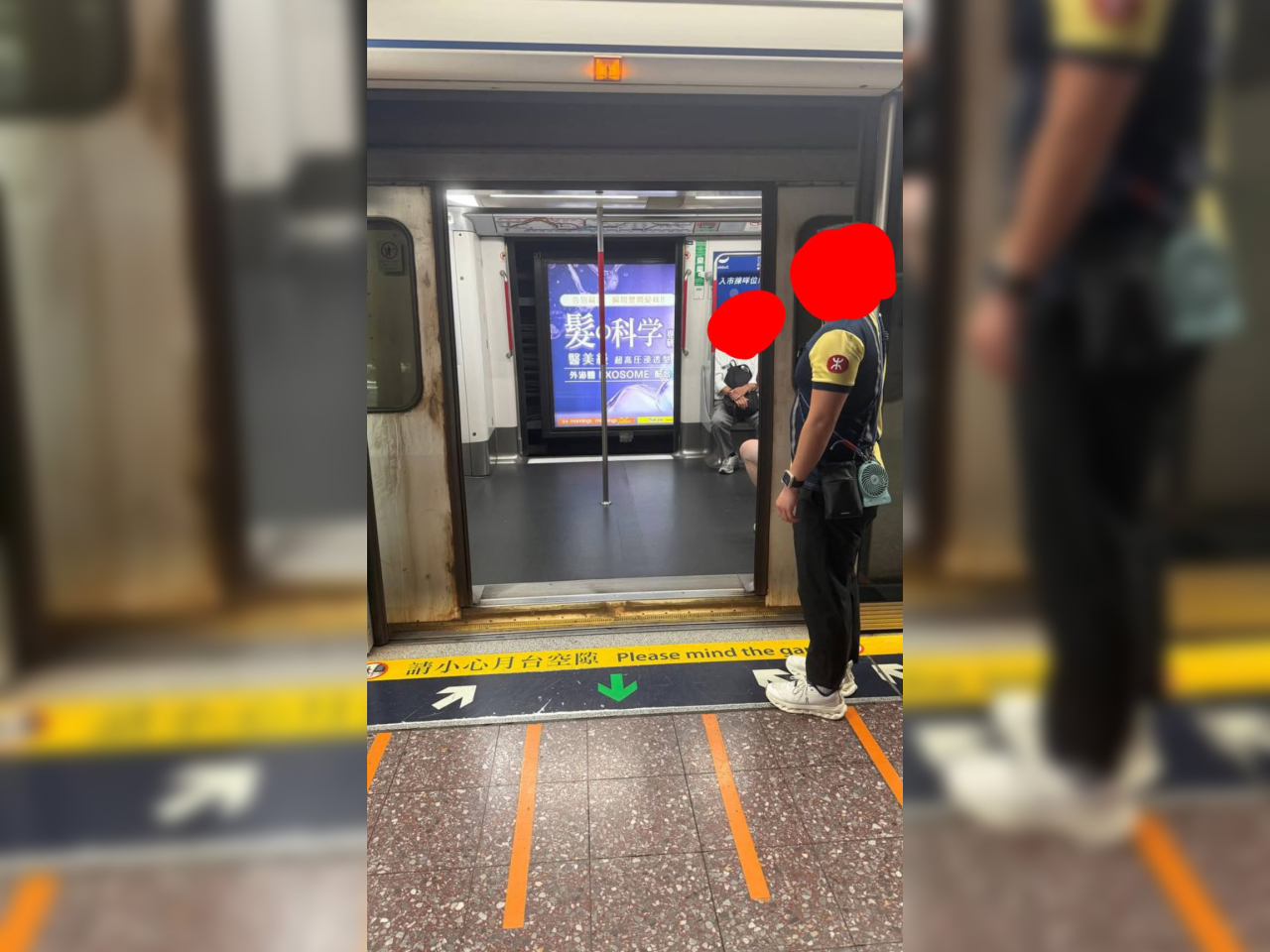 警方昨日下午接獲港鐵職員報案，指有人懷疑於灣仔港鐵站以手阻礙列車的車門關閉。（Threads_cw_.ps提供）