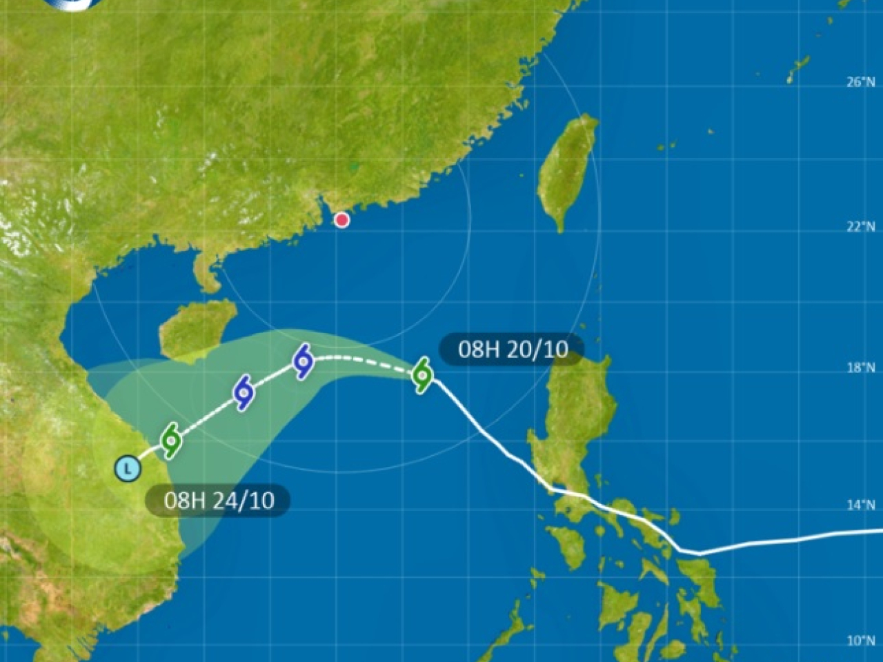Forecasters said high tides are expected over the next few days as the storm edges closer to Hong Kong. Image courtesy of the Observatory