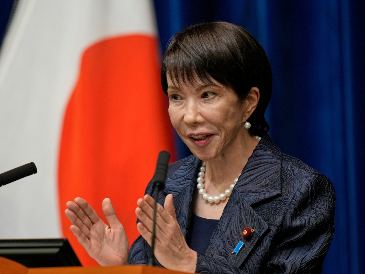 高市早苗說已經指示內閣制定措施，緩解生活成本上漲的影響，承諾致力保護經濟免受美國關稅政策衝擊。（路透社）