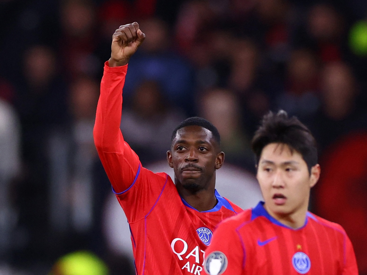 Ballon d'Or winner Ousmane Dembele was among the scorers in PSG's 7-2 crushing of Bayer Leverkusen. Photo: Reuters