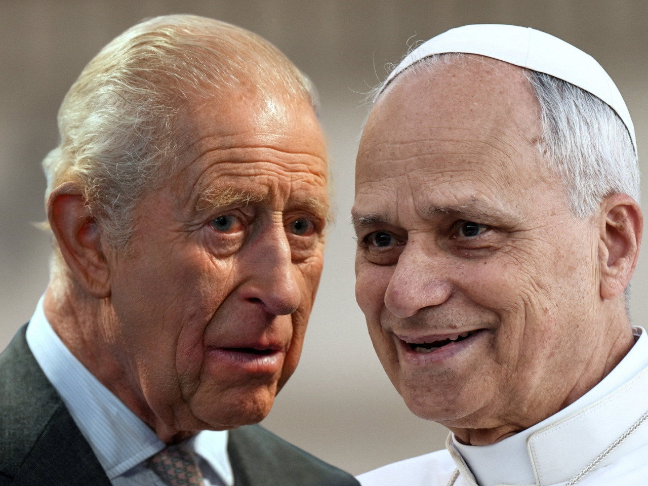 King Charles III and Pope Leo XIV will publicly pray together in the Sistine Chapel. File photos: Reuters