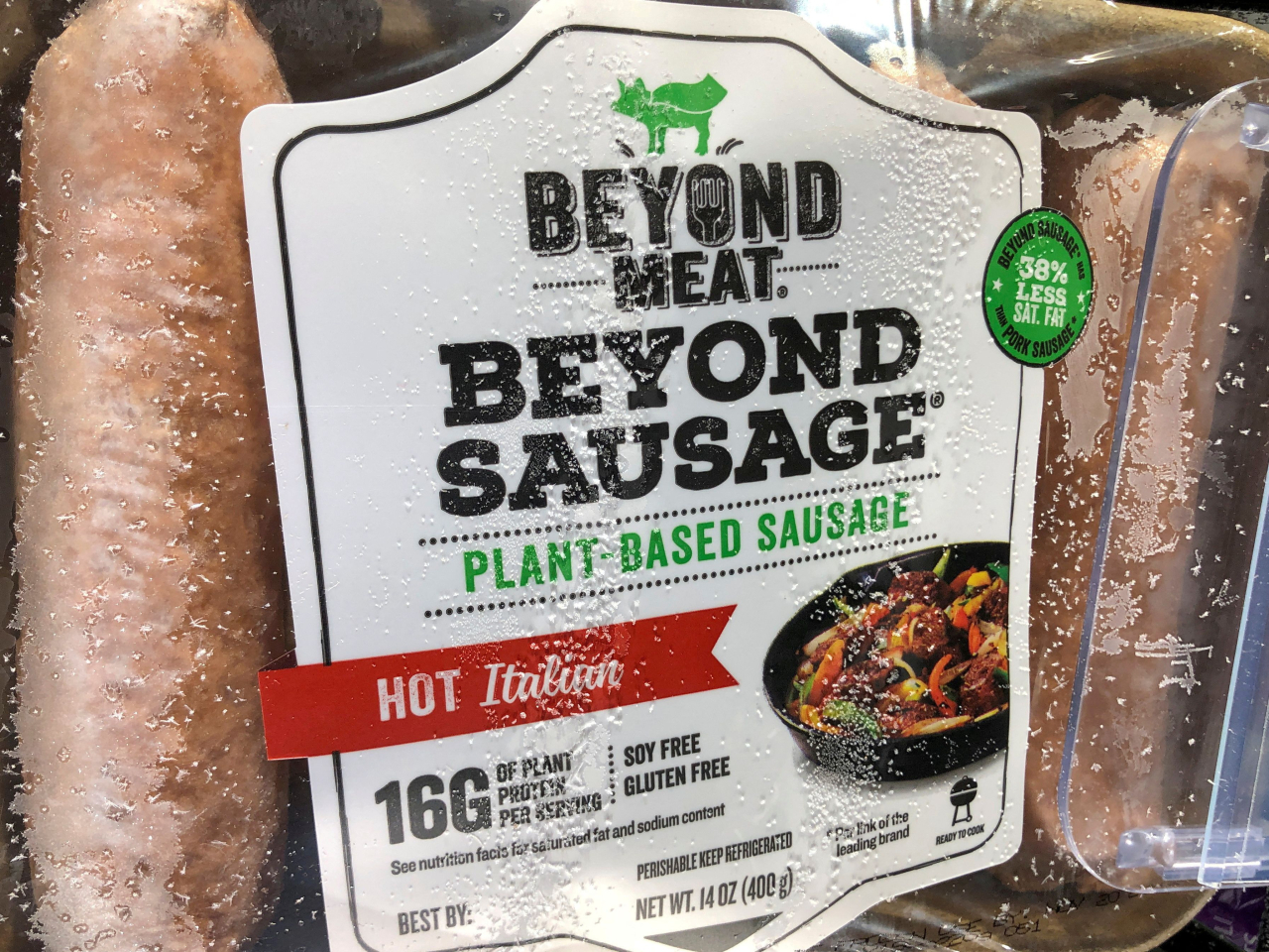 Beyond Meat一度觸發熔斷，股價曾升1.1倍，過去兩個交易日股價都升逾1倍，連升4日累計升約13.8倍。（路透社資料圖片）