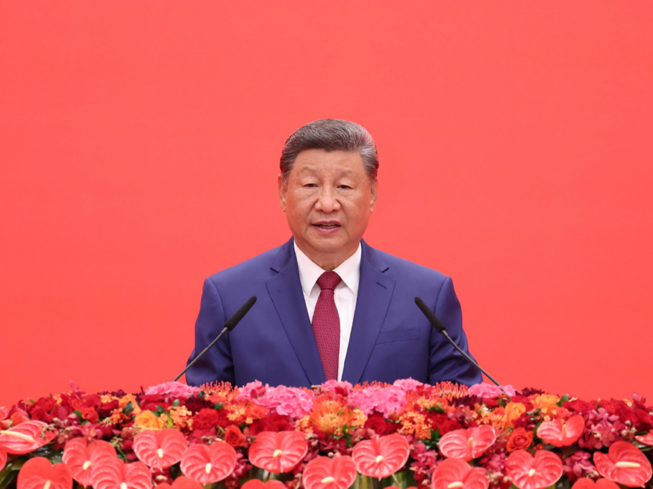 General secretary of the CPC Central Committee Xi Jinping delivers important addresses in the fourth plenary session. File photo: Xinhua