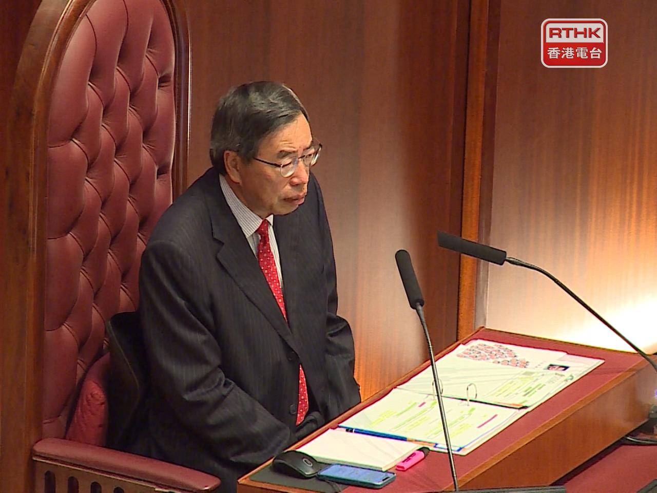 梁君彥說,擔任立法會主席須盡心盡力,帶領立法會繼續改進。(港台圖片)