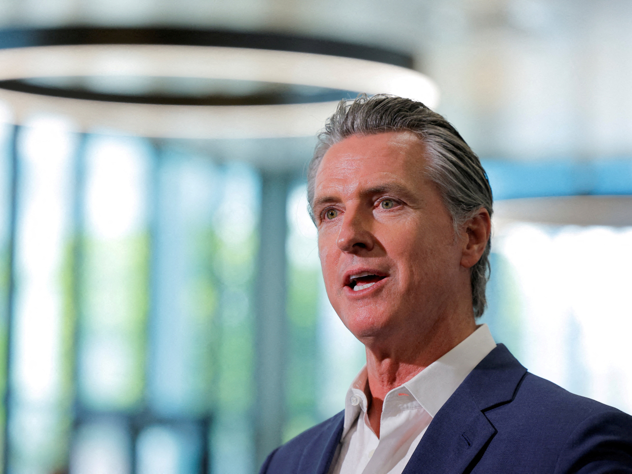 紐森透露正考慮參加2028年總統大選。（路透社資料圖片）