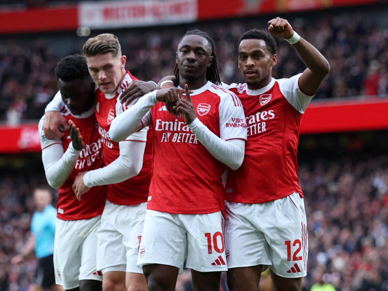 Eberechi Eze did the damage against his former club as Arsenal earned all three points against Crystal Palace. Photo: Reuters