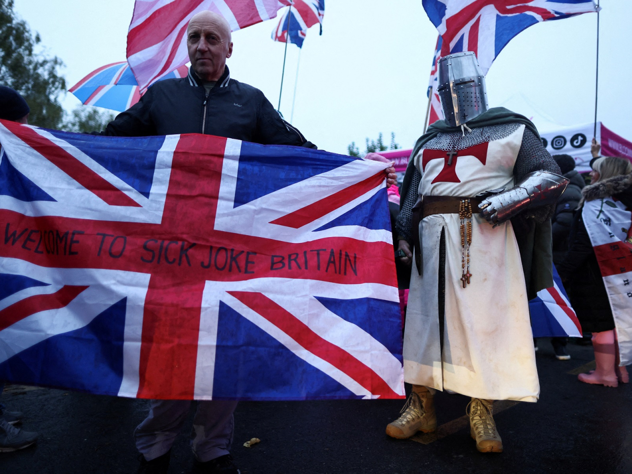 The mistaken release of Hadush Kebatu had sparked anti-immigration protests outside the hotel where he was living in Essex, east of London. Photo: Reuters