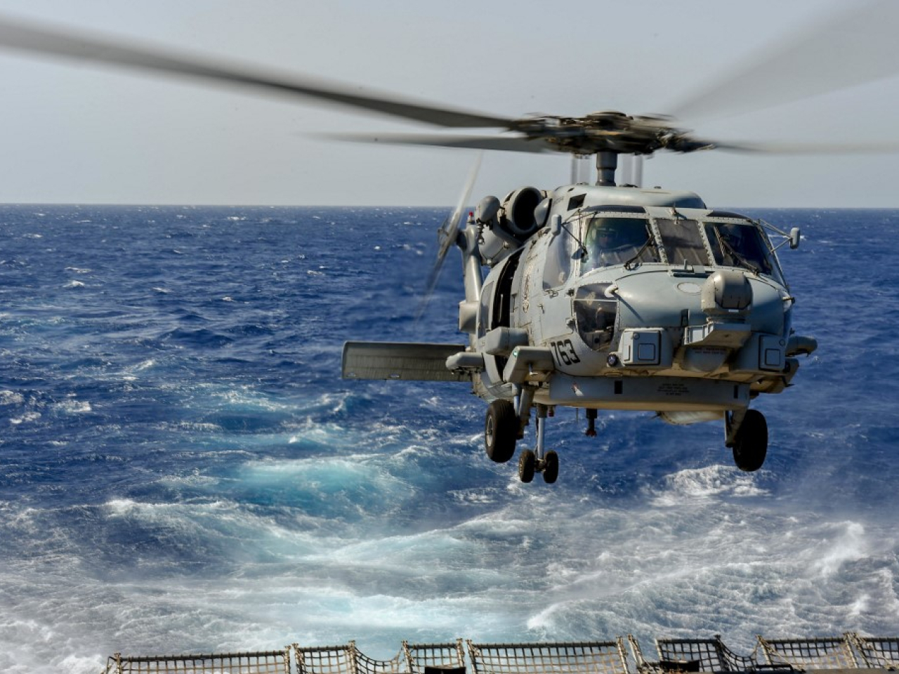 美軍一架海鷹直升機墜入南海海域。圖為同款直升機。（法新社資料圖片）