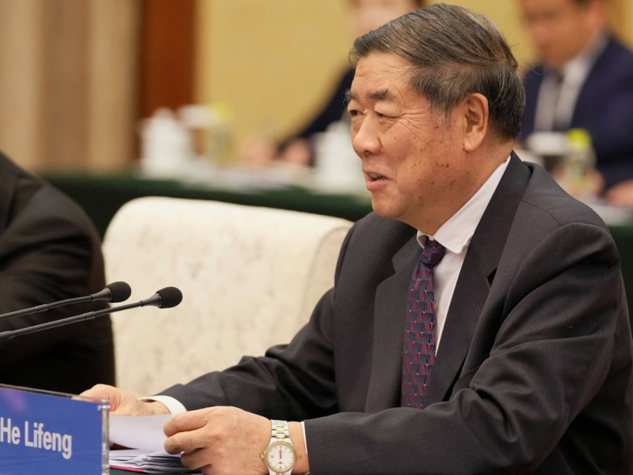 國際金融領袖投資峰會下周一至周三舉行,國務院副總理何立峰將在第2日主峰會上作視像主題發言。(法新社資料圖片)