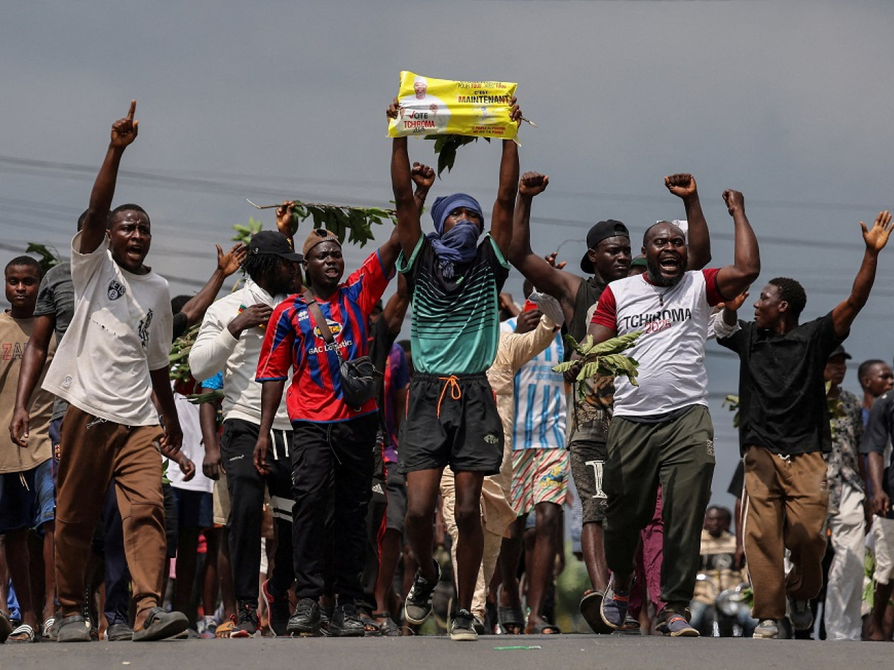 Supporters of opposition candidate Issa Tchiroma took to the streets after the result was announced, saying the vote was rigged. Photo: Reuters
