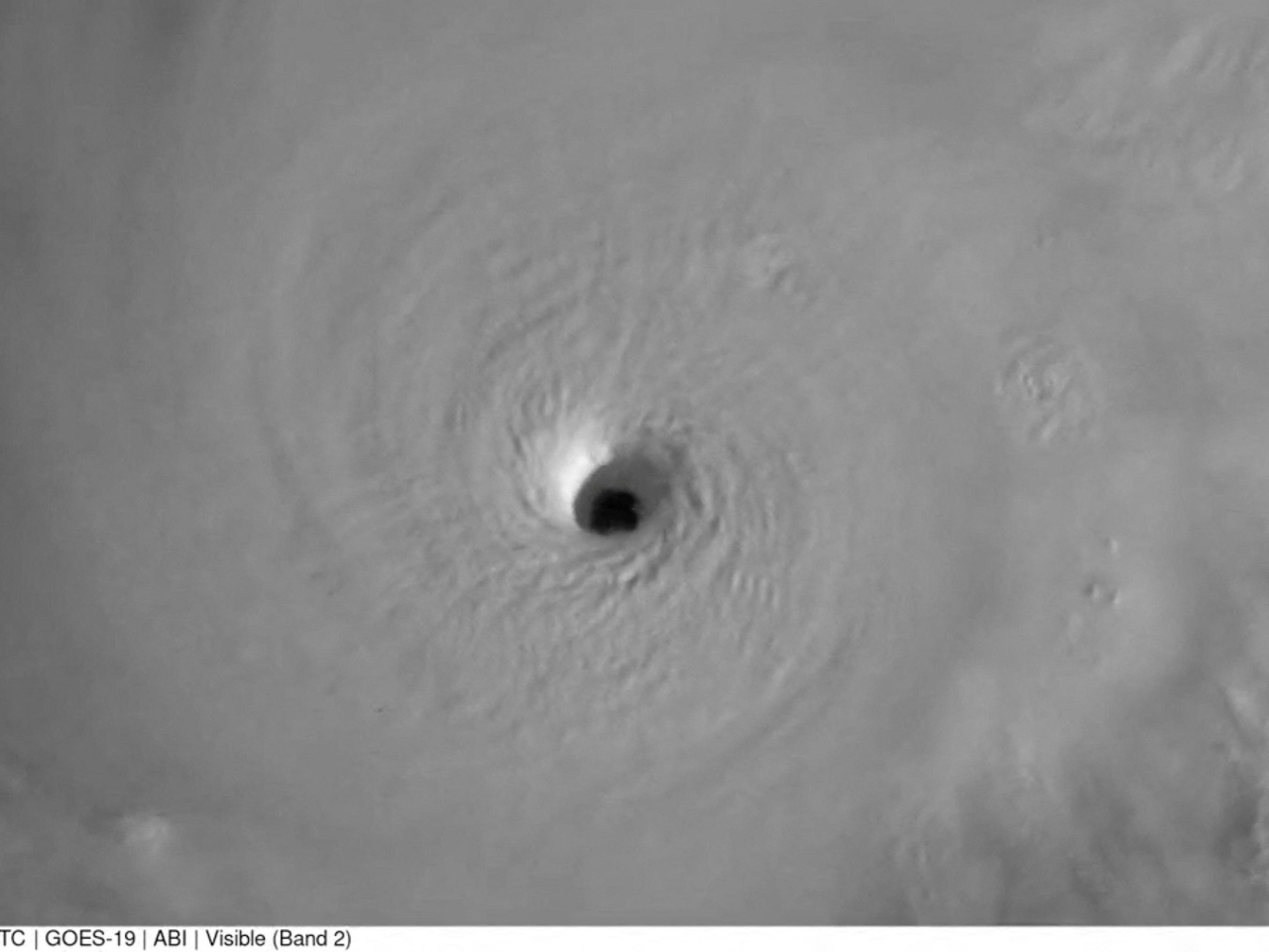 Convection within Hurricane Melissa over the Caribbean Sea, as seen from space, in this screengrab from satellite footage. Photo: Reuters