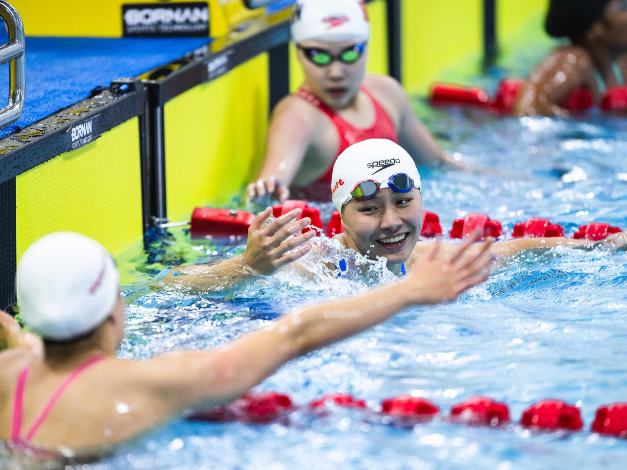 李芯瑤於當地時間昨晚在女子50米自由泳決賽勝出。（港協暨奧委會提供）