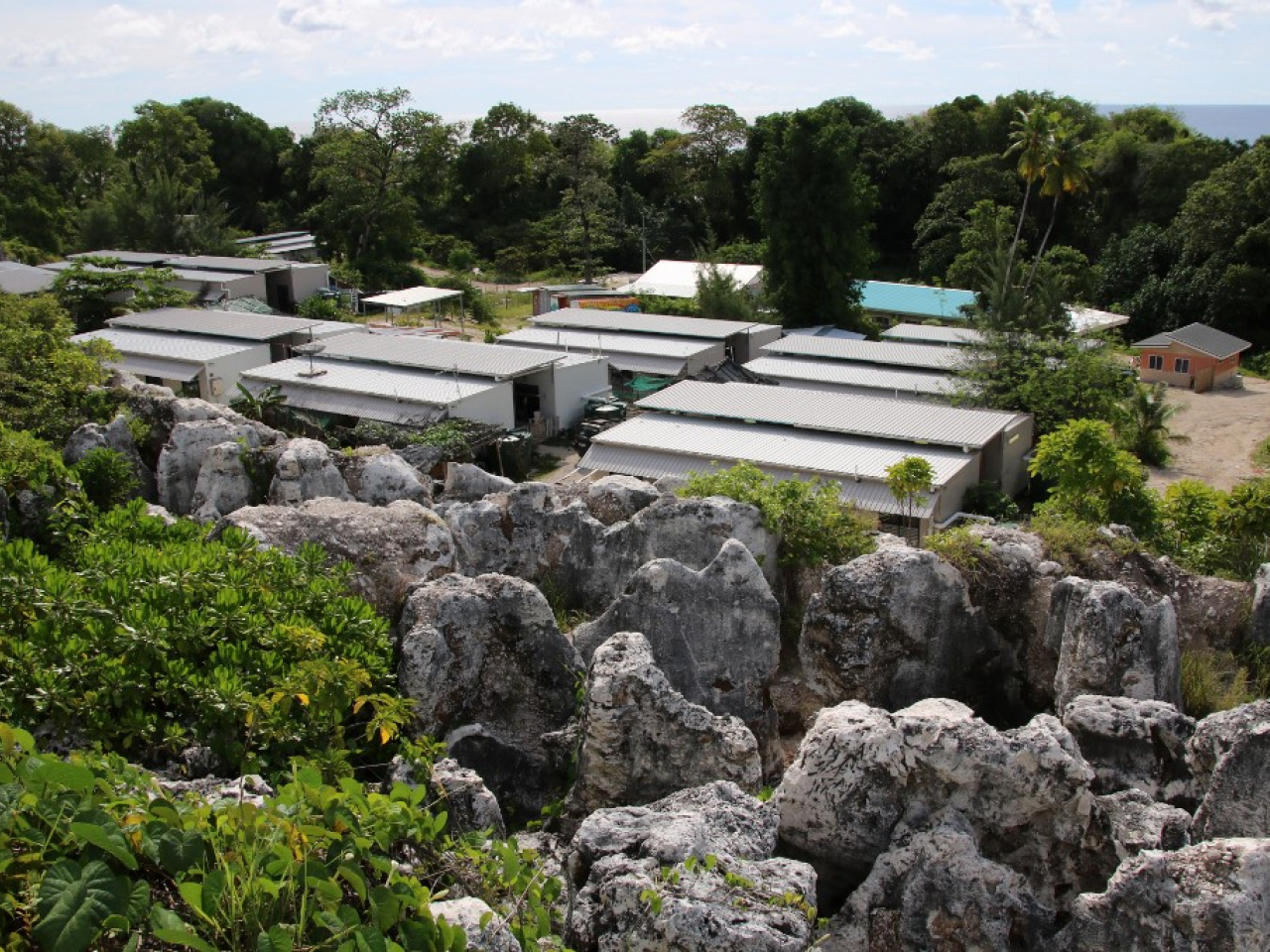 A bird's eye view of a refugee camp on Nauru. File photo: AFP