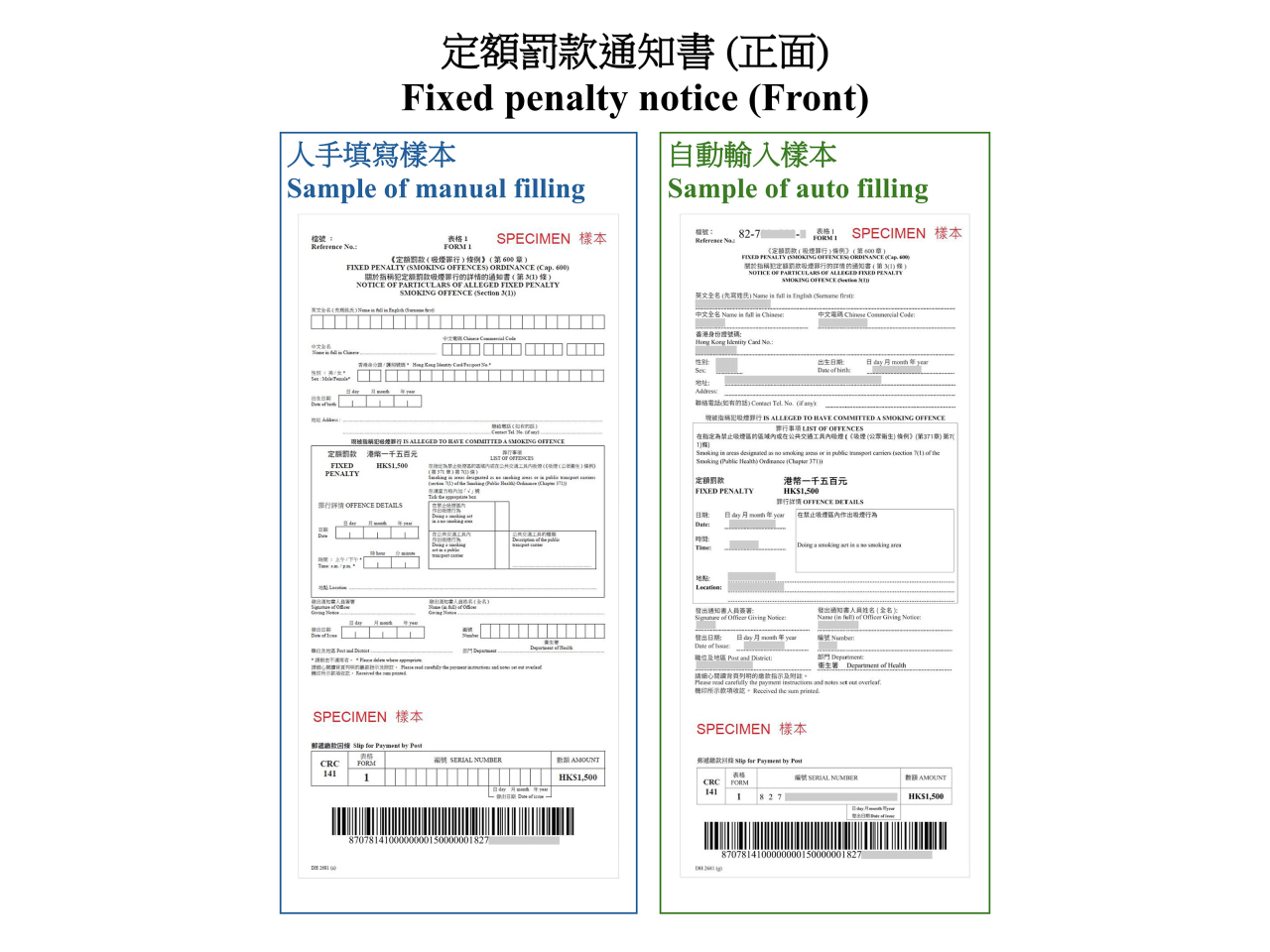 前線執法人員由後日起,將引入智能工具填寫定額罰款通知書。(政府新聞處)