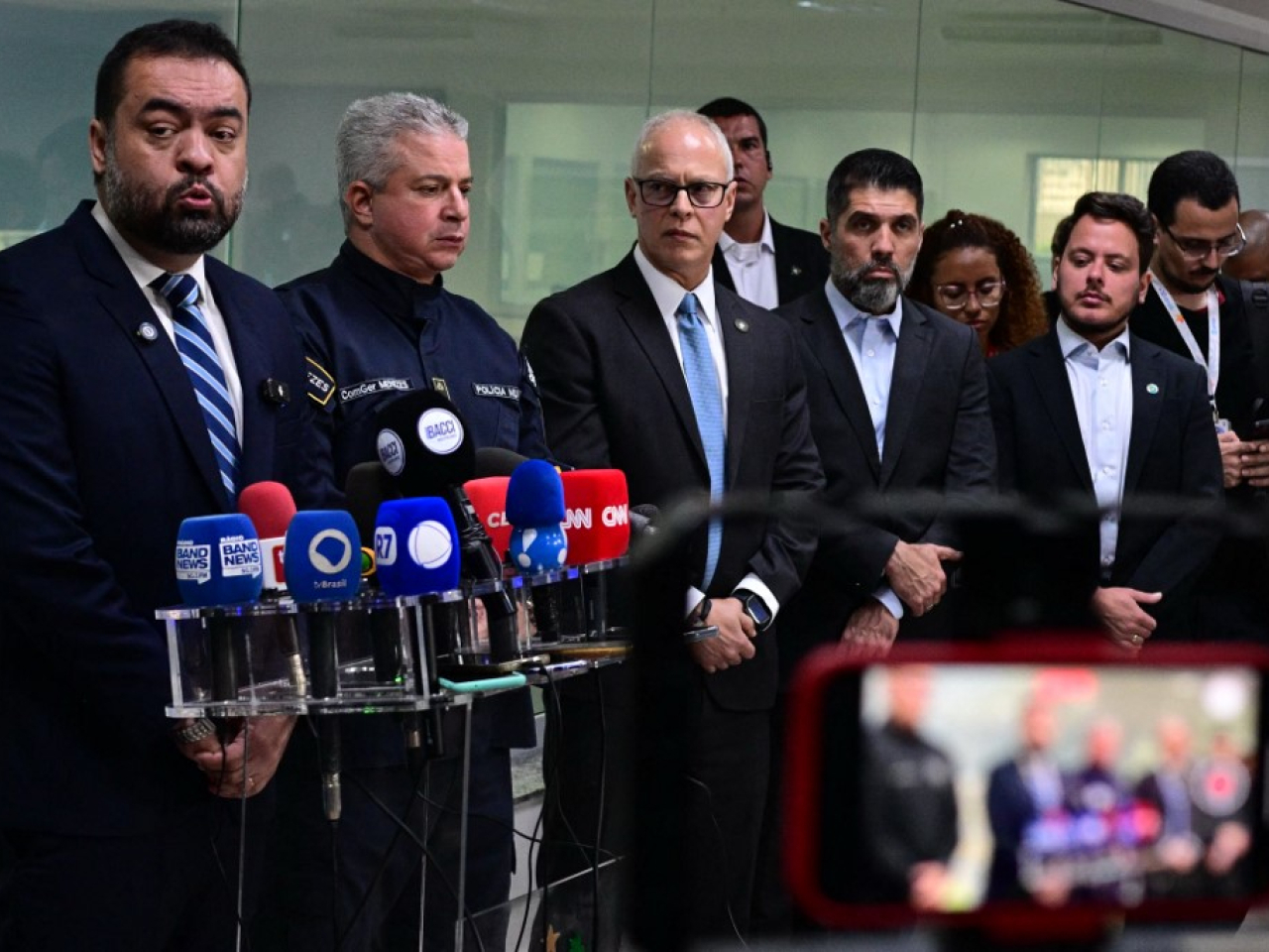 里約熱內盧州政府交代行動情況。（法新社）