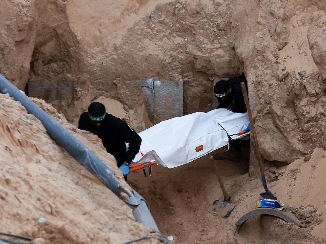 Israeli officials have accused Hamas of staging the discovery of a hostage's remains on Monday. Photo: Reuters