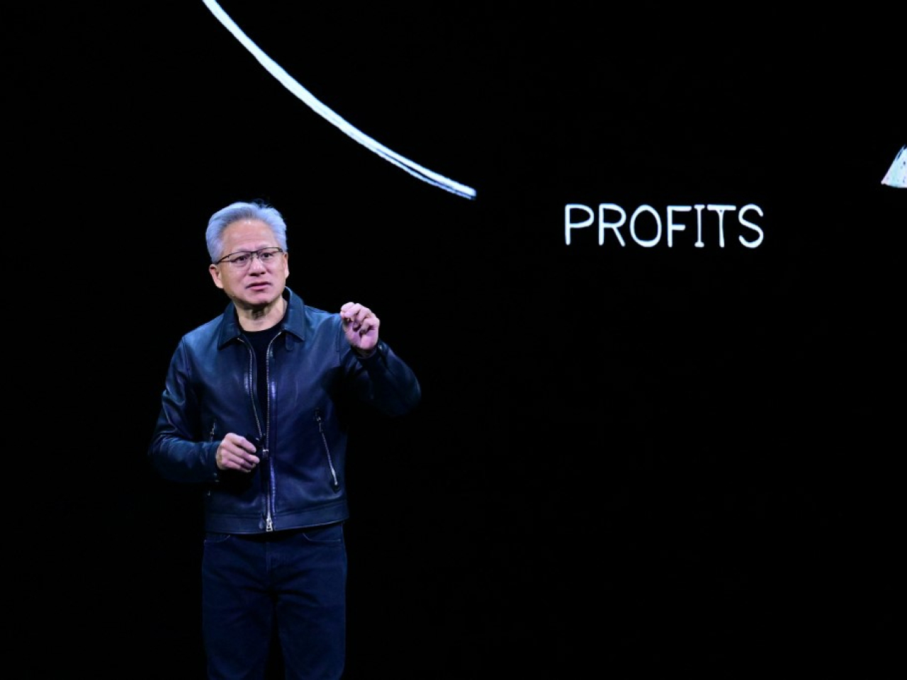 黃仁勳預料,未來數個季度旗下Blackwell及Rubin晶片訂單總額達5000億美元。(法新社)